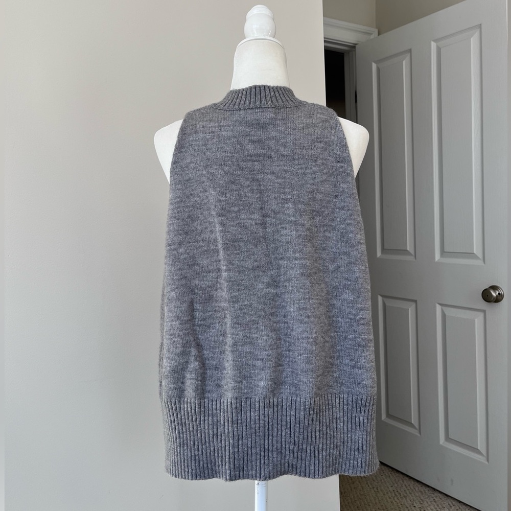 Anthropologie Gray V-Neck Sweater Vest - Picture 7 of 7